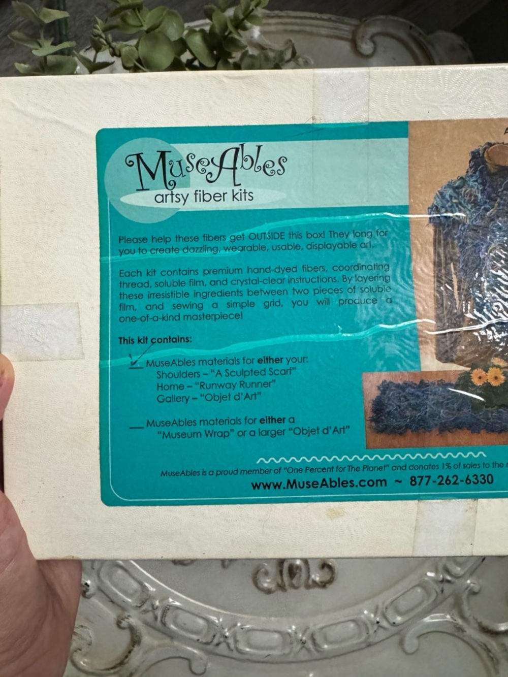 Museables Artsy Fiber Kit Wrap Make Scarf or Runner Hand Dyed Fibers Artsy Kit - Picture 4 of 4